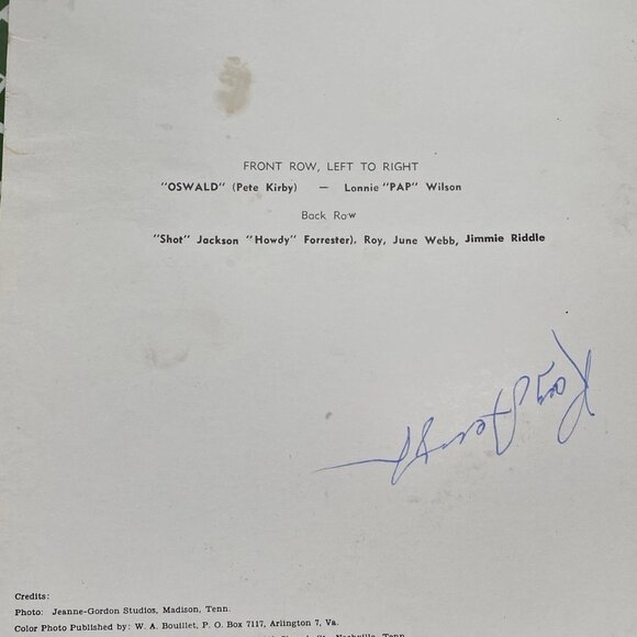 Vintage Roy Acuff Signed Country Music Photo 8x10 Autograph - Picture 3 of 11